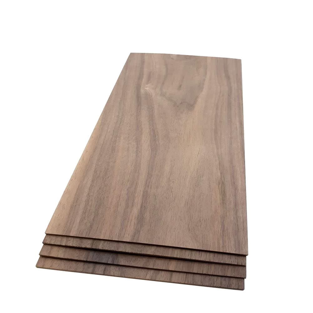 Walnut Craft Boards 1/8 x 6 1/2 x 15 inch (4 Pack) Solid Hardwood Laser Ready