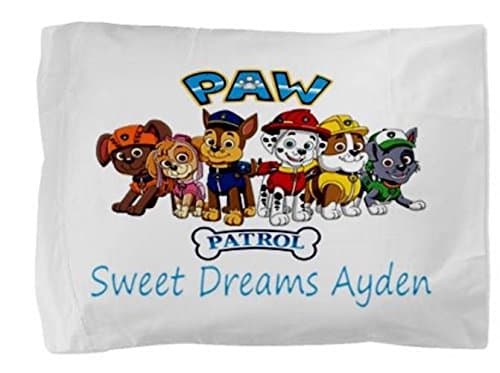 Paw Patrol Personalized Pillowcase Kids Childs Toddler Boy Girl Pillow Case Bedding Bedroom Decor (2)