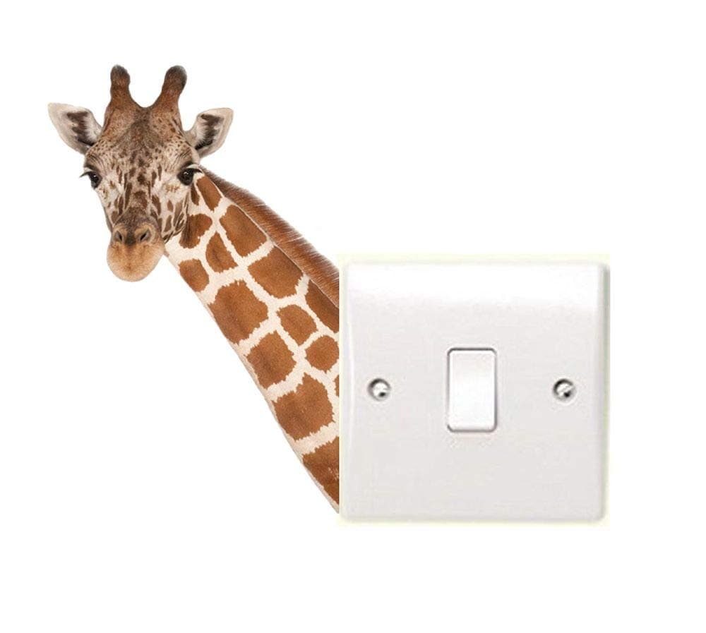 Giraffe Head Light Switch Wall Art Vinyl Wall Stickers
