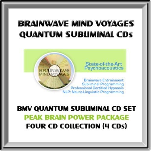 BMV Quantum Subliminal CD Set- Peak Mental Performance & Brain Power 4 CD Collection with Brainwave Entrainment Technology & NLP (4 SUBLIMINAL CDs: Photographic Memory Enhancement, Accelerated Learning Genius, Improve Concentration & Focus Skills, Increase Creativity)