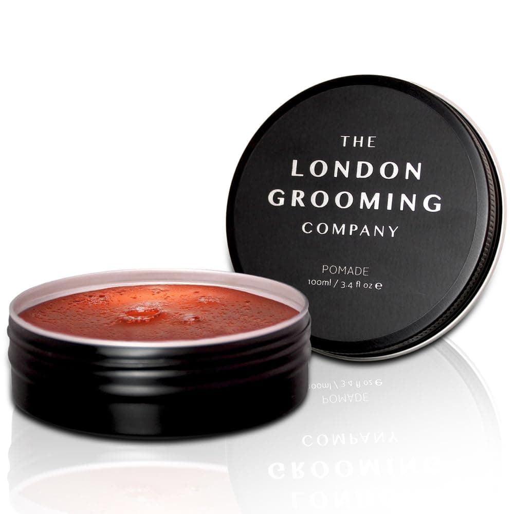 The London Grooming Company Water-Based Hair Pomade For Men | Strong All-Day Hold | High Shine Finish | Easy to Wash Out | 3.4 Fl Oz (100ml)