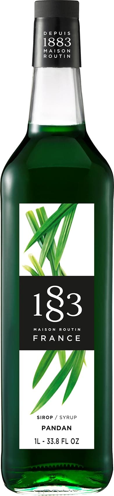 Pandan Syrup with Pump | Premium Glass Bottle 1 Liter