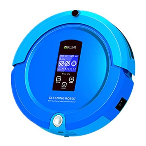 Aulicas Factory Direct Sale Intelligent and Multifunctional Vacuum Cleaner 325C with LCD Mopping and Sweeping by Your Remote contorl Making Your Home Cleaner (Blue)