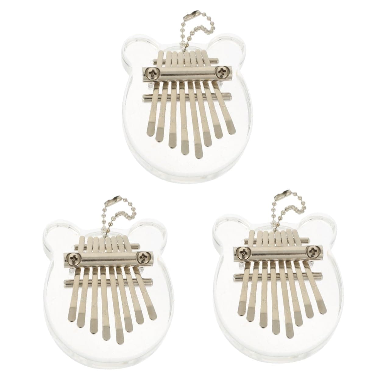 3pcs Limba Thumb Musical Instrument Supply Kalimba Pianos for Kids Thumb Instrument Piano for Kids Tiny Things 17 Keys Thumb Piano 8-key Finger Piano Katanas Child