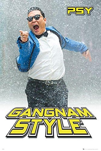 Close Up Psy Poster Gangnam Style (61cm x 91,5cm) + 1 pair of transparent poster hangers
