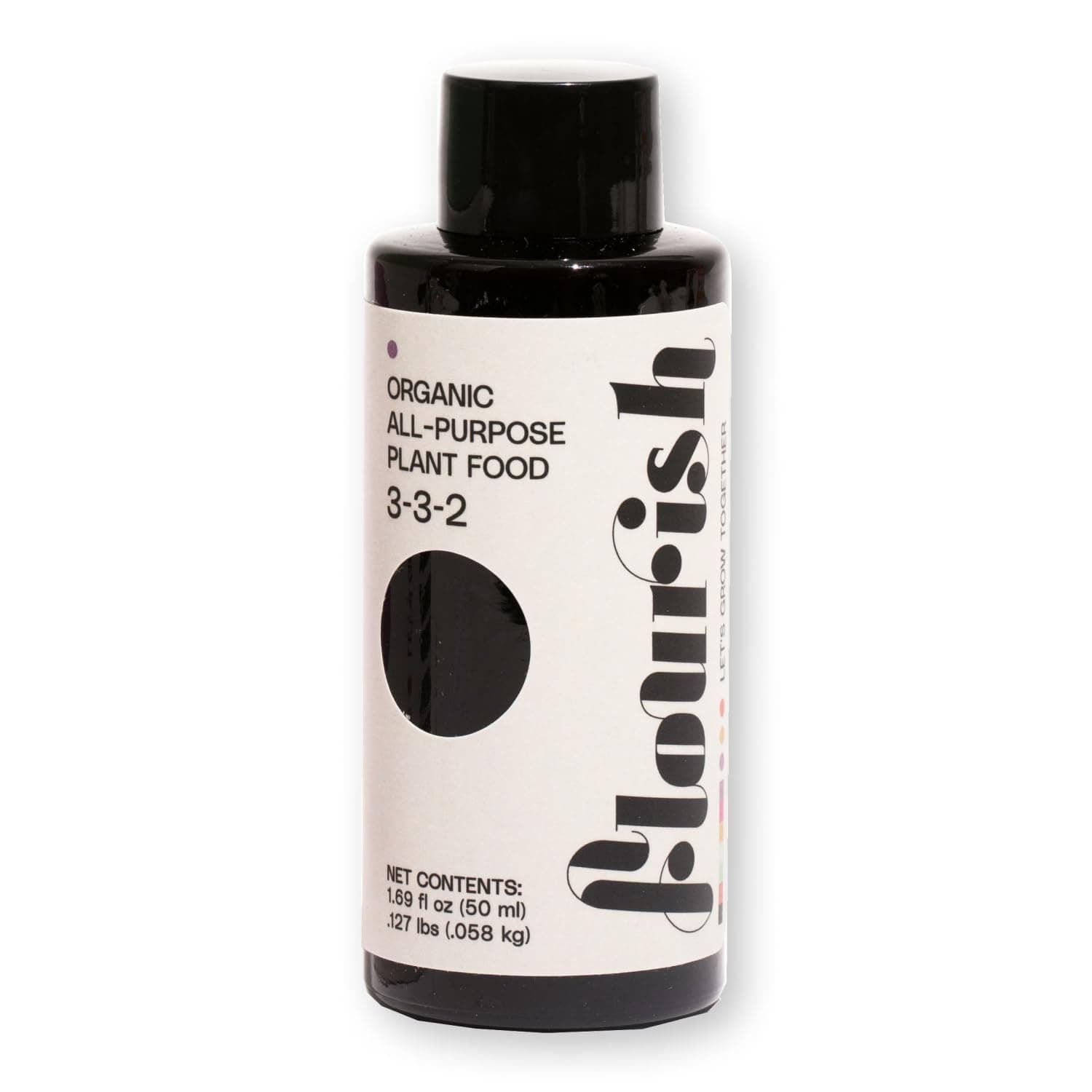 Flourish Plant Organic All-Purpose Plant Food 3-3-2 Fertilizer for Indoor Plants - CDFA Certified, Easy Application, 3-3-2 NPK, Eco-Friendly, EA 1.69 fl oz USA Made