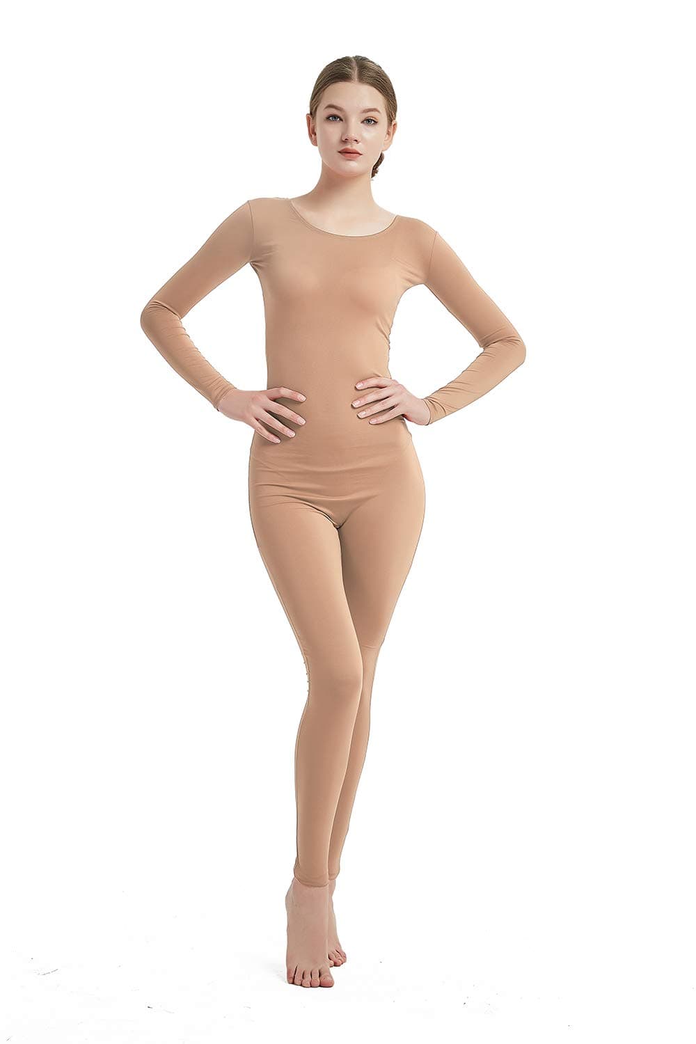 Womens Long Sleeve One Piece Jumpsuit Spandex Zentai Unitard