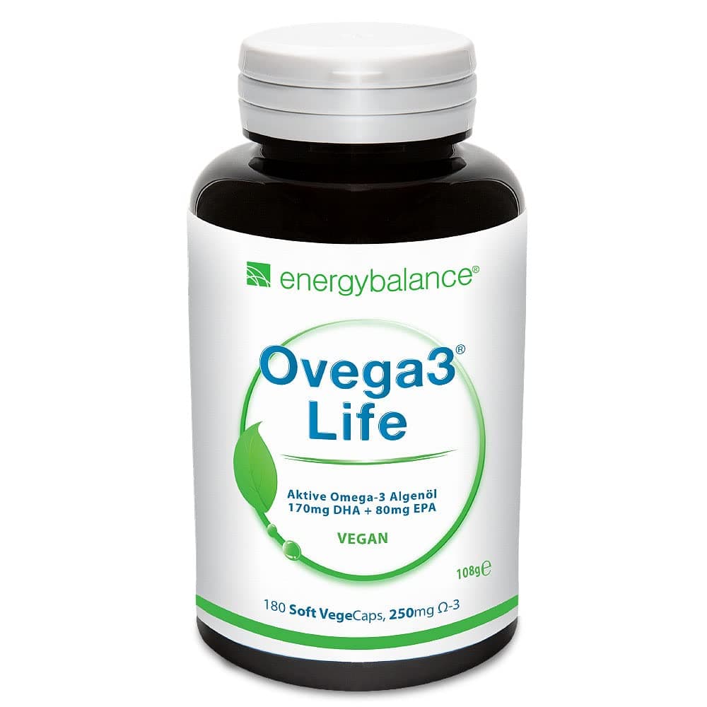 Ovega3 Life DHA EPA Vegan Algae Oil 250mg, 180 VegeCaps