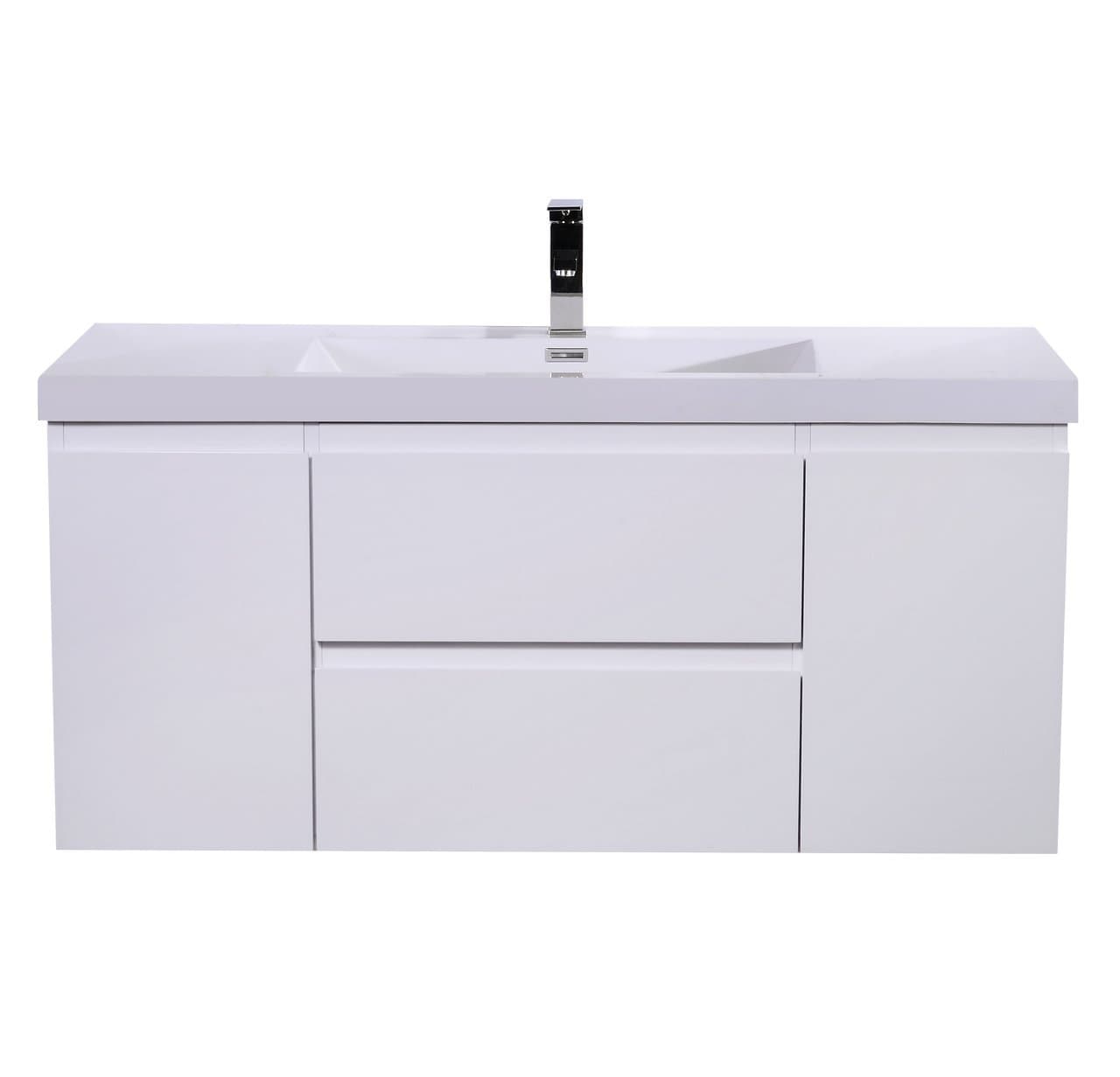 Mob 48 in. Wall Mounted Single Sink Bathroom Vanity