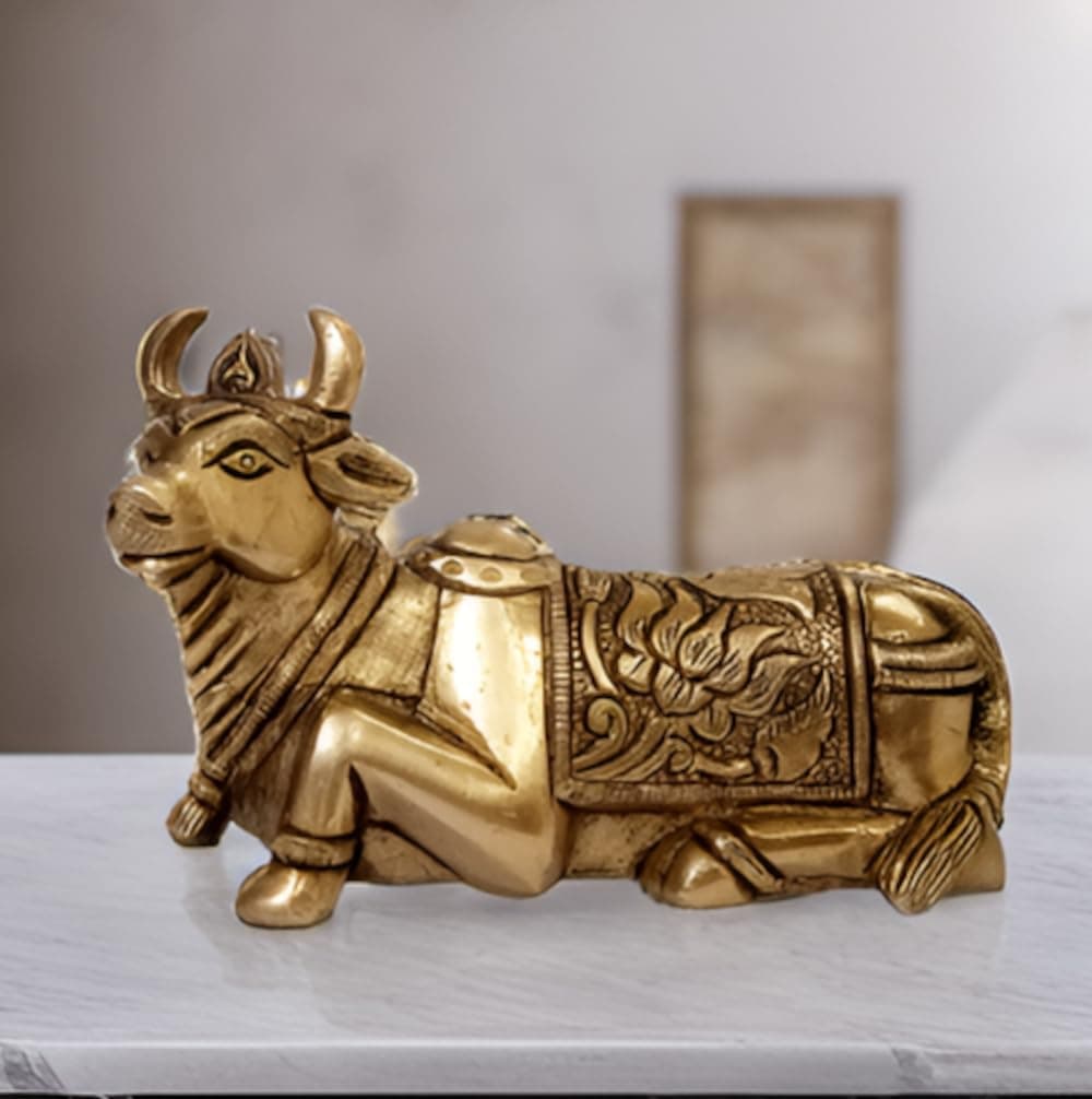 Brass Idol Nandi, Mount of Siva & Parvathi (12503)