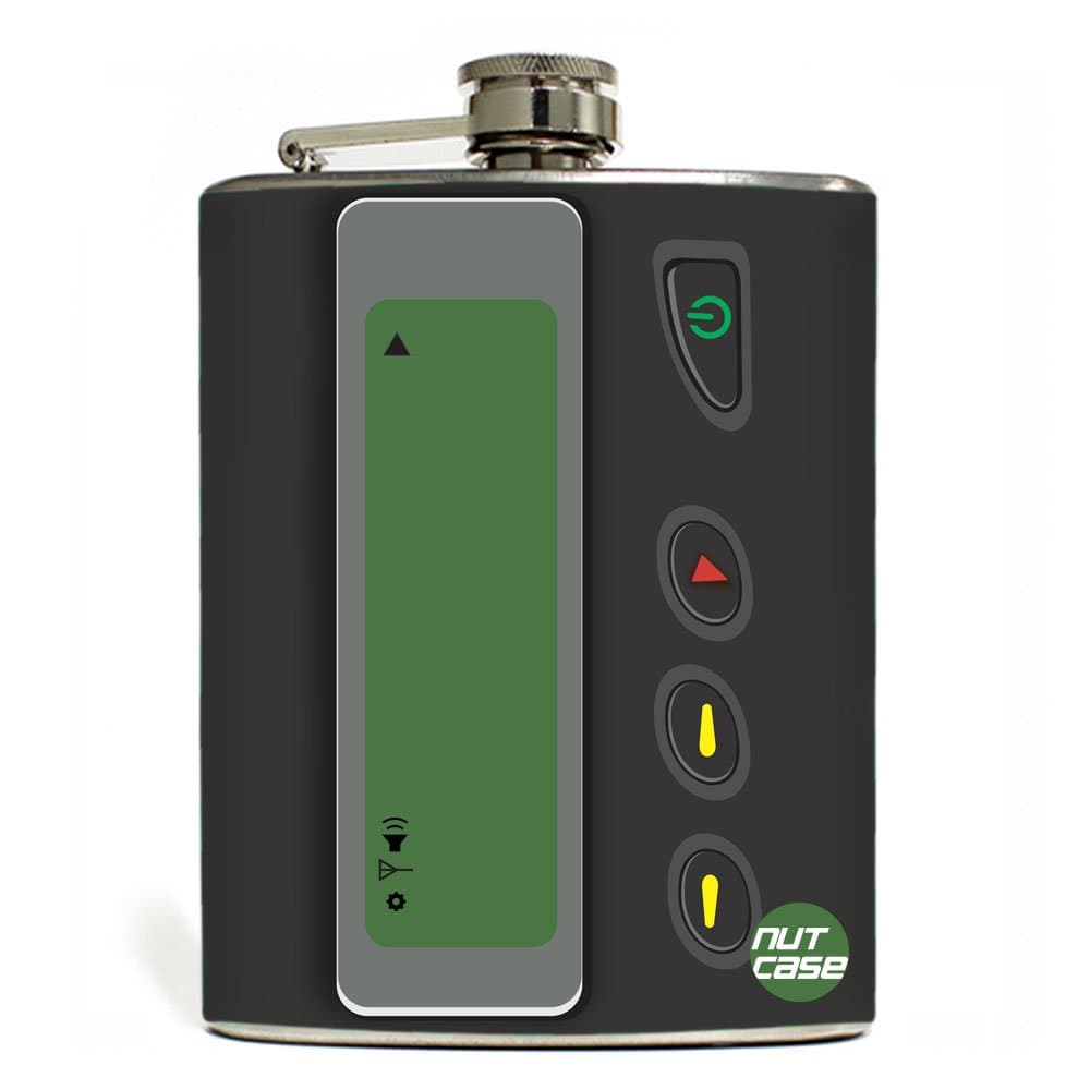 - Designer Hip Flask 7 Oz Nutcase - Pager