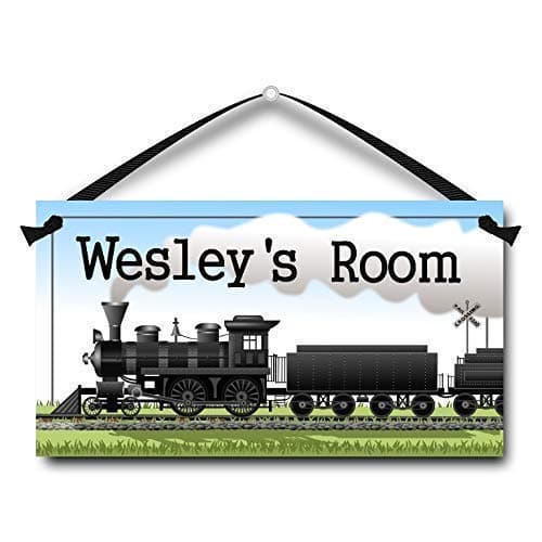 MyHappyHobbies, Personalized Kids Door Sign Locomotive Train