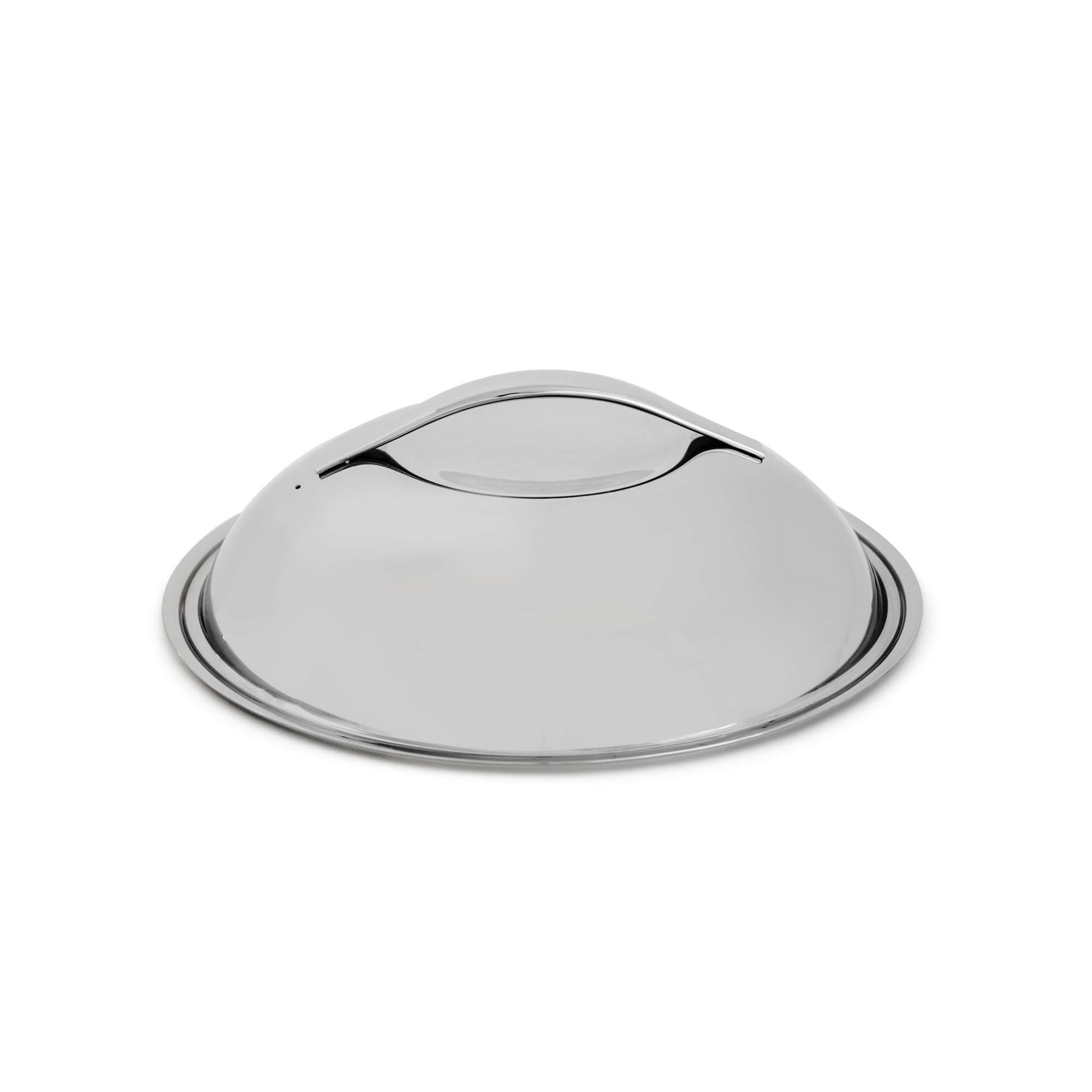 CROWD COOKWAREBlackbeard Frying Pan Diameter 28 cm - Non-Stick and Scratch-Resistant - Made of Stainless Steel - Suitable for All Hobs and Ovens - Dishwasher Safe (28 cm Lid)