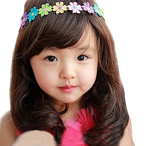 – Short/Long Curly Wave Cosplay Wig Hair Adjustable Costume Synthetic Heat Resistant for 5-10 Years Children Girl + Free Mesh Wig Cap Hat(Brown Medium Curly)