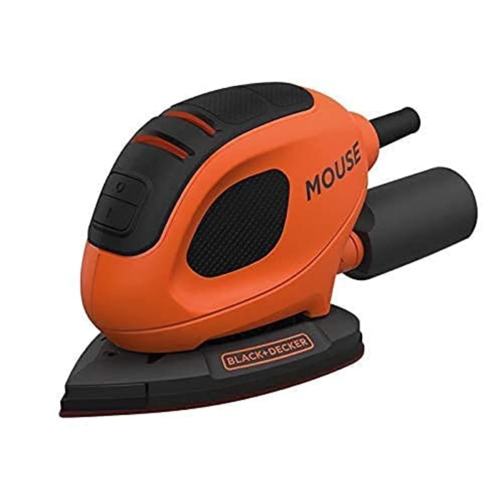 55W Corded Compact Detail Mouse Sander for Precision & Detailing Work, Orange/Black - BEW230-GB,