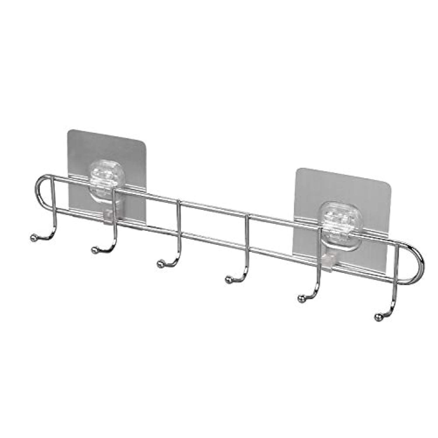 STOIQE Magic Sticker Stainless Steel Wall Mounted Self Adhesive Bathroom Towel Rail Utensil Rack Kitchen Hanger Hooks for Cup (Steel Hook Hanger)