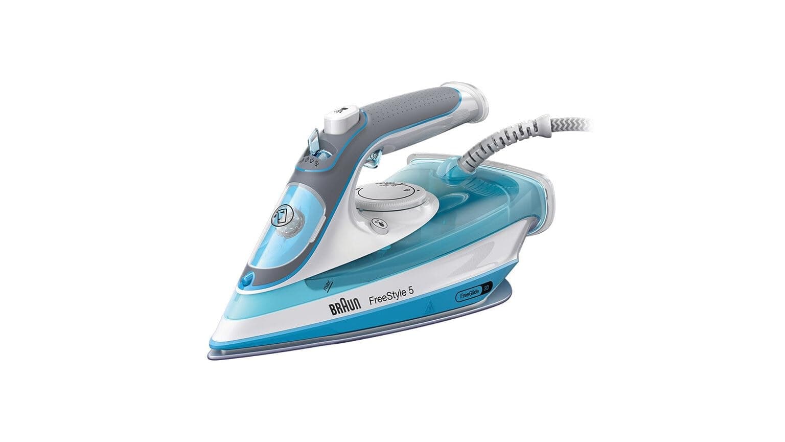Braun TexStyle 5 Steam Iron 5006 BL Iron Freeglide 3D base, vertical steam, 2600 W, steam boost 180 g/min, 330 ml water tank, Blue