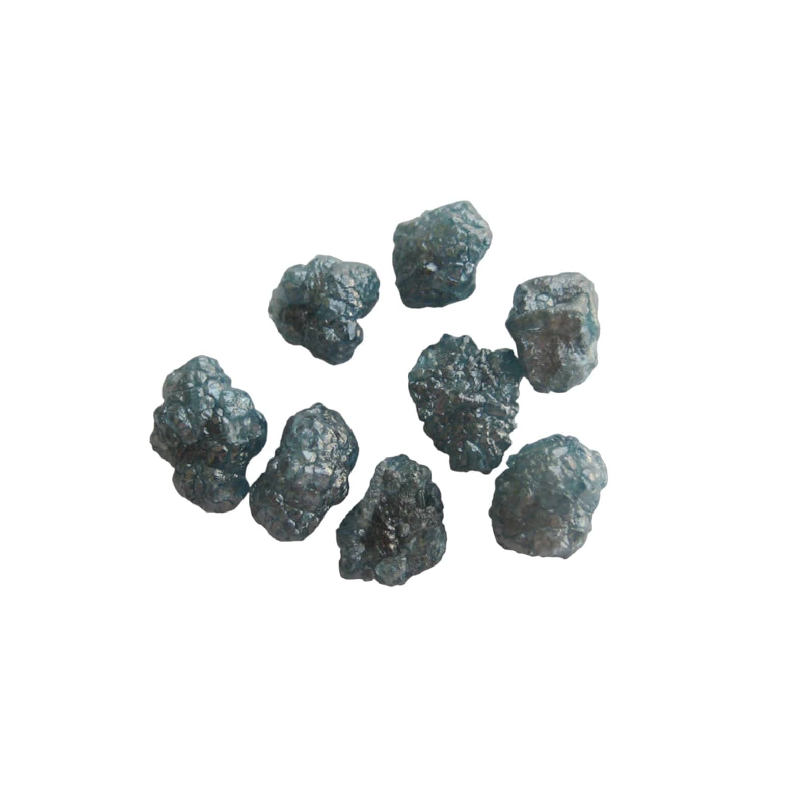 Gems For Jewels Women's 6mm Blue Diamond, Raw Diamond, Rough Diamond, Uncut Diamond, Loose Diamond, Blue Rough Diamond For Jewelry (1Pc To 10Pc Options)