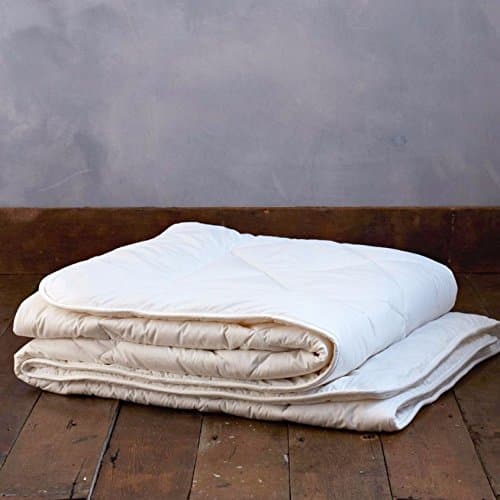Soak&SleepLuxury New Zealand Pure Wool Duvet, Pure Cotton Casing, Naturally hypoallergenic - Summer Warmth - Cot Bed Duvet