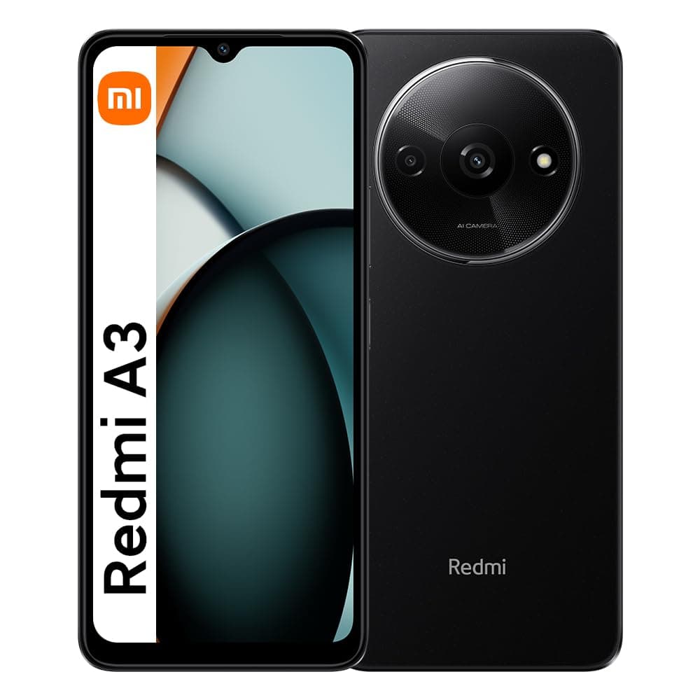 Xiaomi Redmi A3, 4GB RAM | 128GB ROM, 6.71 Inches HD+ 90HZ Display, 5000mAH Battery, 2 SIM, Dual Camera, (4G) Black | 1 year Local warranty