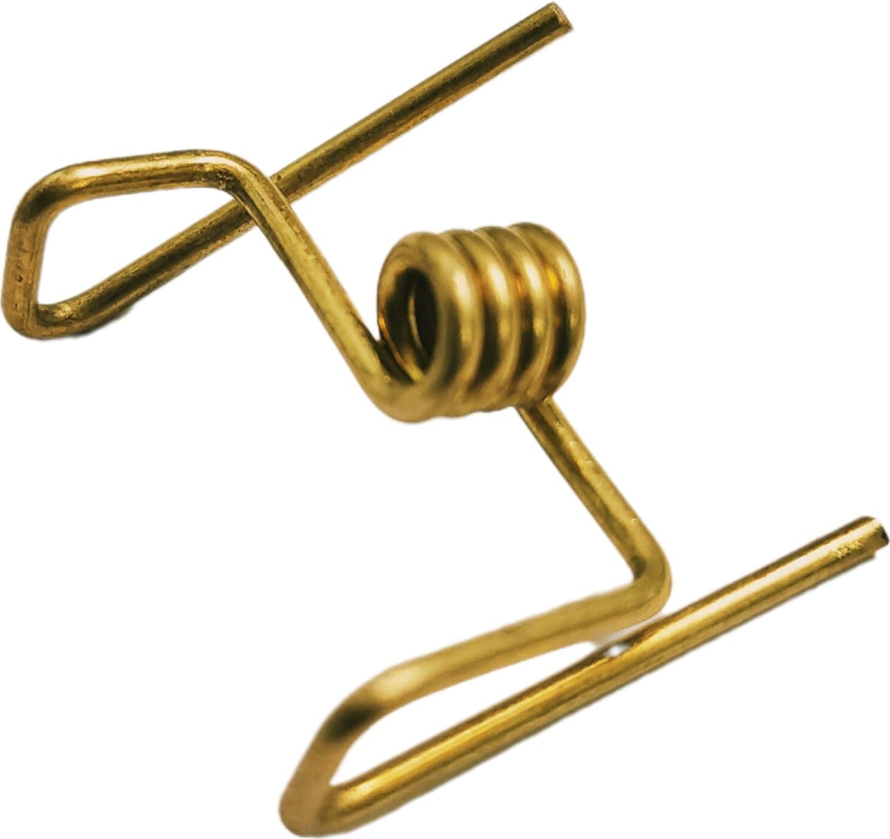 Samai Kadi Set of 5 Brass Clips for Diya Wick Holder Spring Type Samay Kadi for Pooja Deepak, 2.5L x 2.5H cm