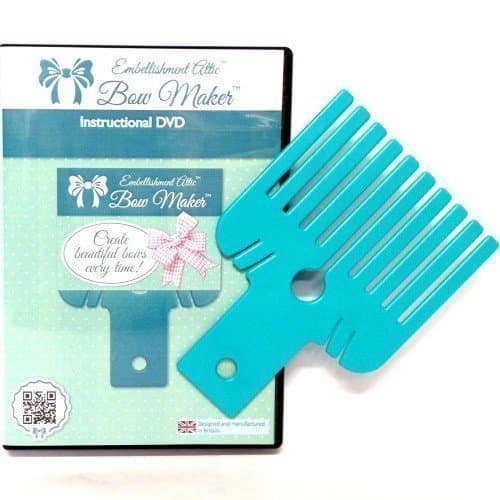 Embellishment Attic Bow Maker Tool and DVD, Aqua