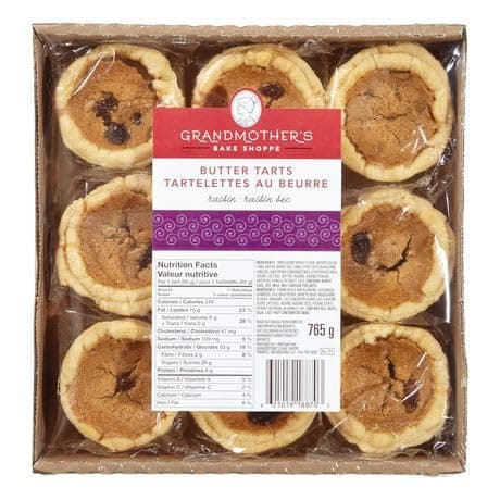 Grandmother's Bake Shoppe Raisin Butter Tarts, 765g/27 oz