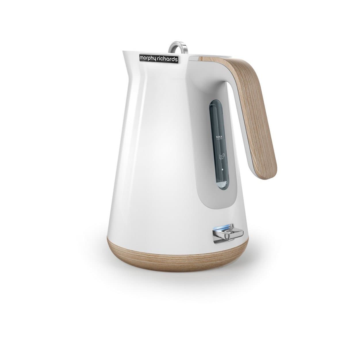Morphy Richards Jug Kettle Aspect 100005 White Kettle With Wooden Handle white