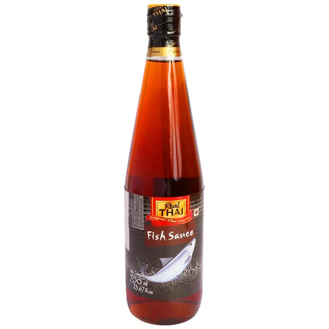 Fish Sauce 700ml, Original Thai Cuisine, Essential Ingredient to Thai Cooking or Condiment for Kimchi, Cooking, Meat & Veggies, Noodles, Taste of Thailand, Ready to Use