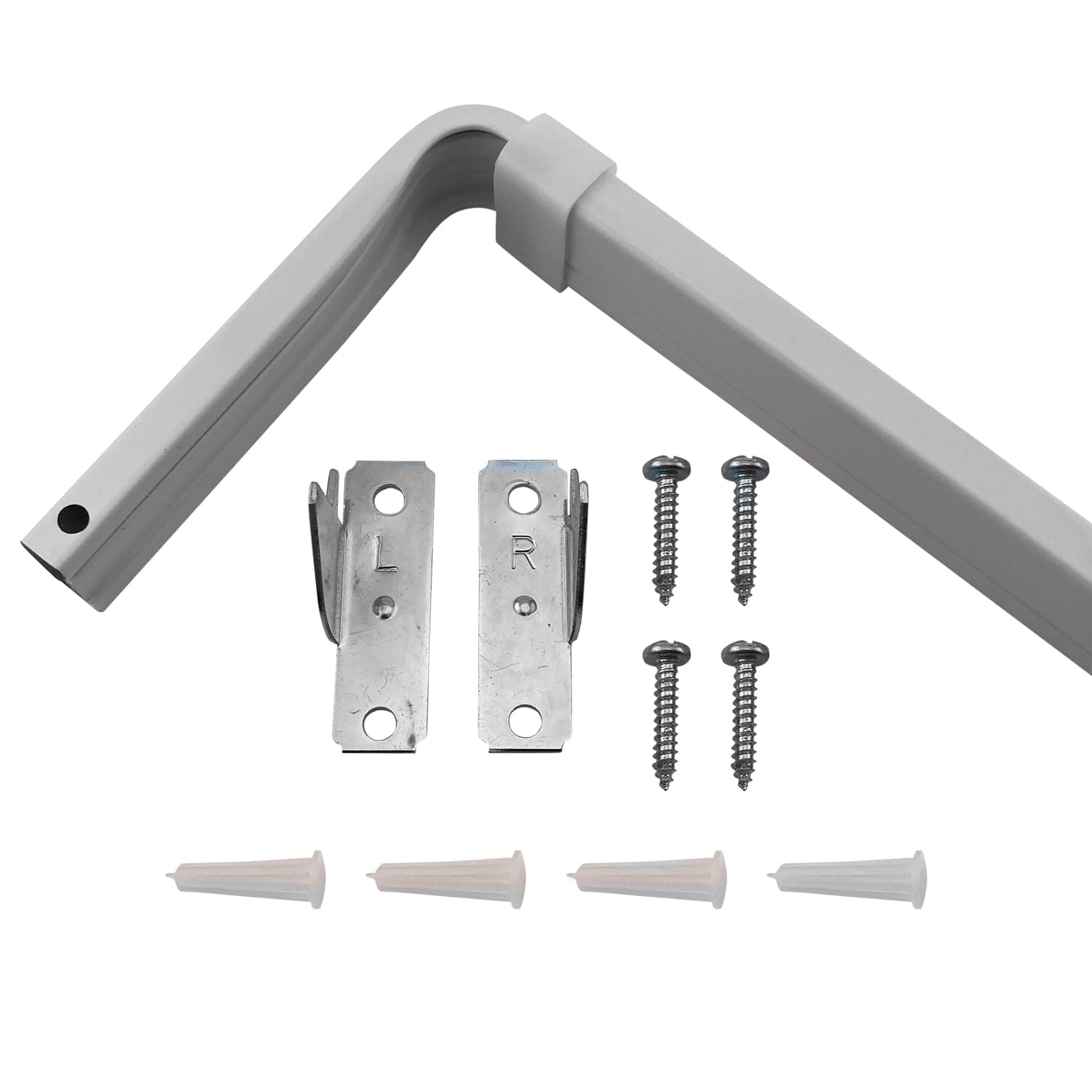 Amazing Drapery Hardware Adjustable Lockseam Curtain Rod, 28-48 Inches, Wall Mounted with 2 Inch Clearance, 1-Pack - Durable Metal for Medium to Heavy Fabrics