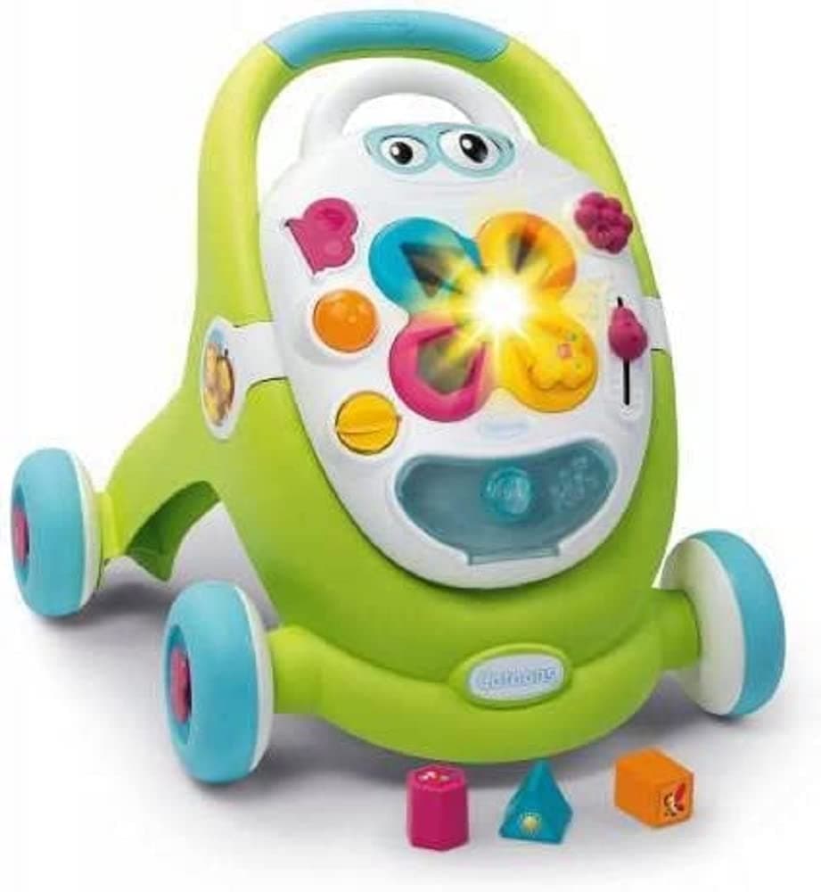 Smoby110428 2-in-1 Baby Walker + Tablet – Multifunctional Sounds and Lights, Green