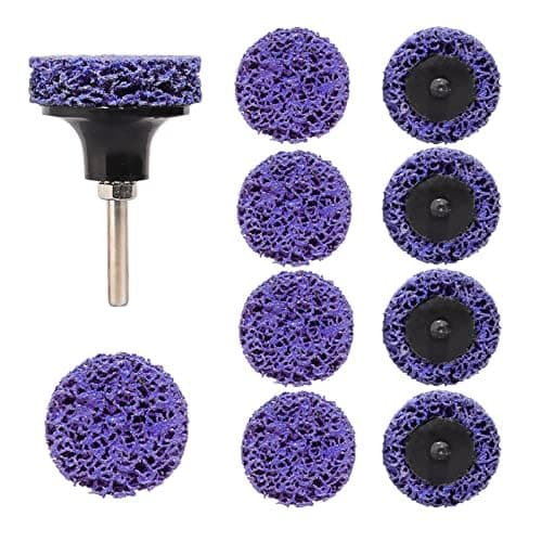 Grinding Discs, 10 Pcs 2 Inch 50mm Nylon Discs Stripping Wheel, Rust Removal Grinding Disc for Metal Steel Grinding Polishing (Purple)