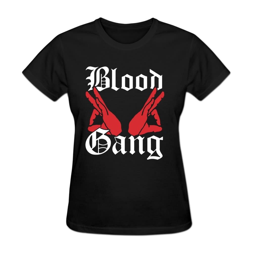 Eurpeck Women's Blood Gang Gesture Art Logo Pre-Cotton T Shirt by