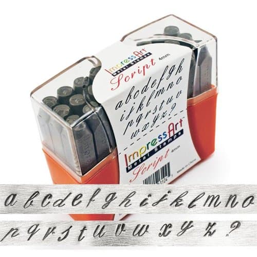 ImpressArt, Script, Metal Letter Stamps, Lowercase