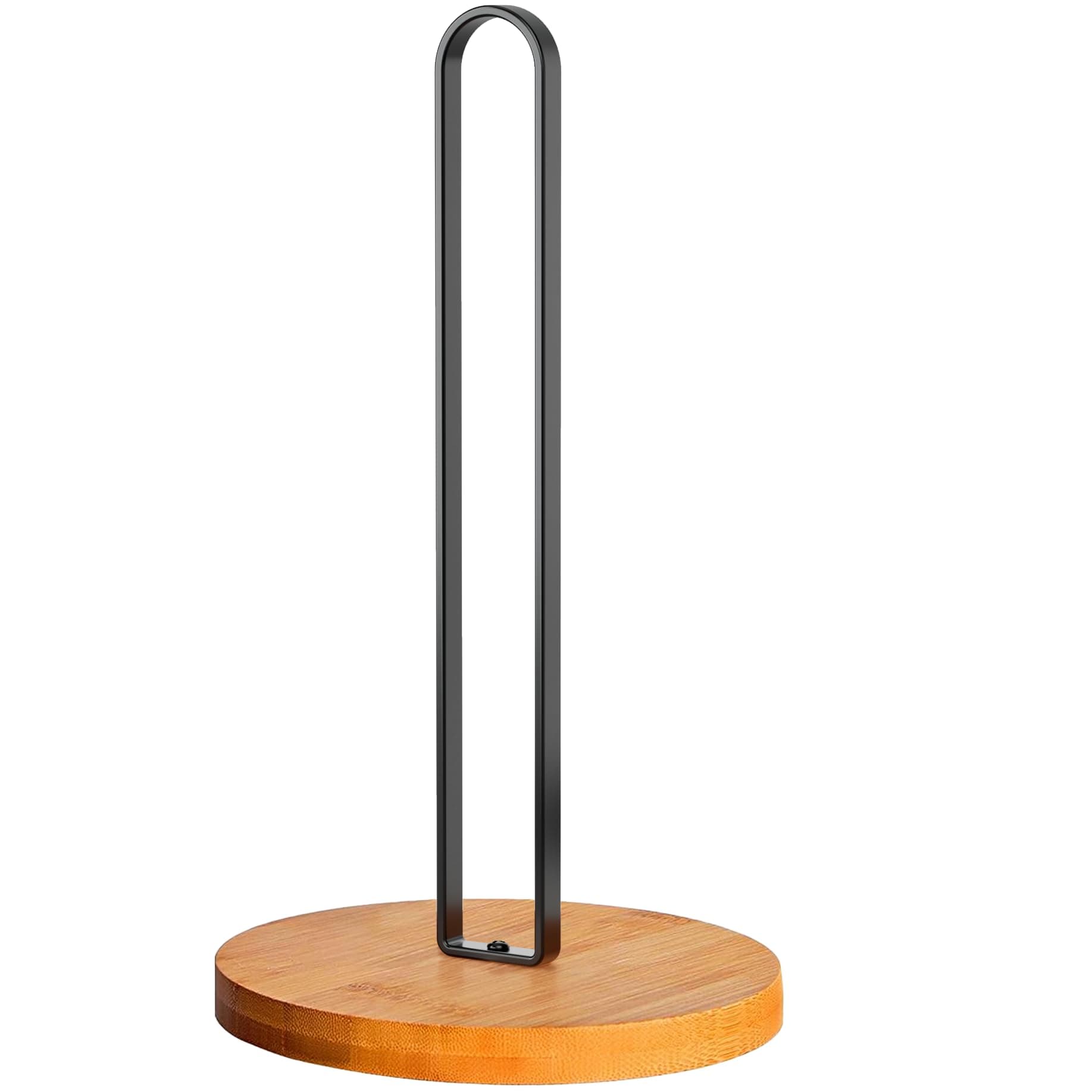 TONLEA Wooden Paper Towel Holder Countertop, Kitchen-Towel-Holder FreeStanding with Non-Slip Base for Bathroom