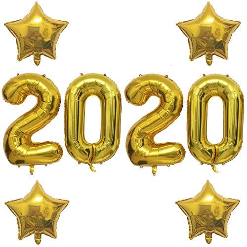 40 Inch Gold 2021 Number Foil Balloons Graduations Party Supplies, New Years Party Decorations