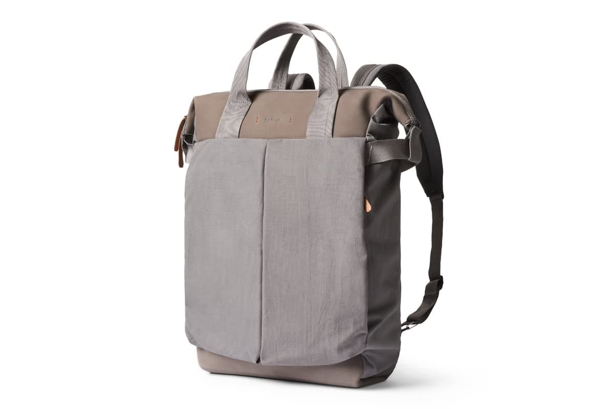 Bellroy Tokyo Totepack Premium (leather backpack and tote bag, 13" laptop, tablet, notes, cables, drink bottle, spare clothes, everyday essentials) - StormGrey