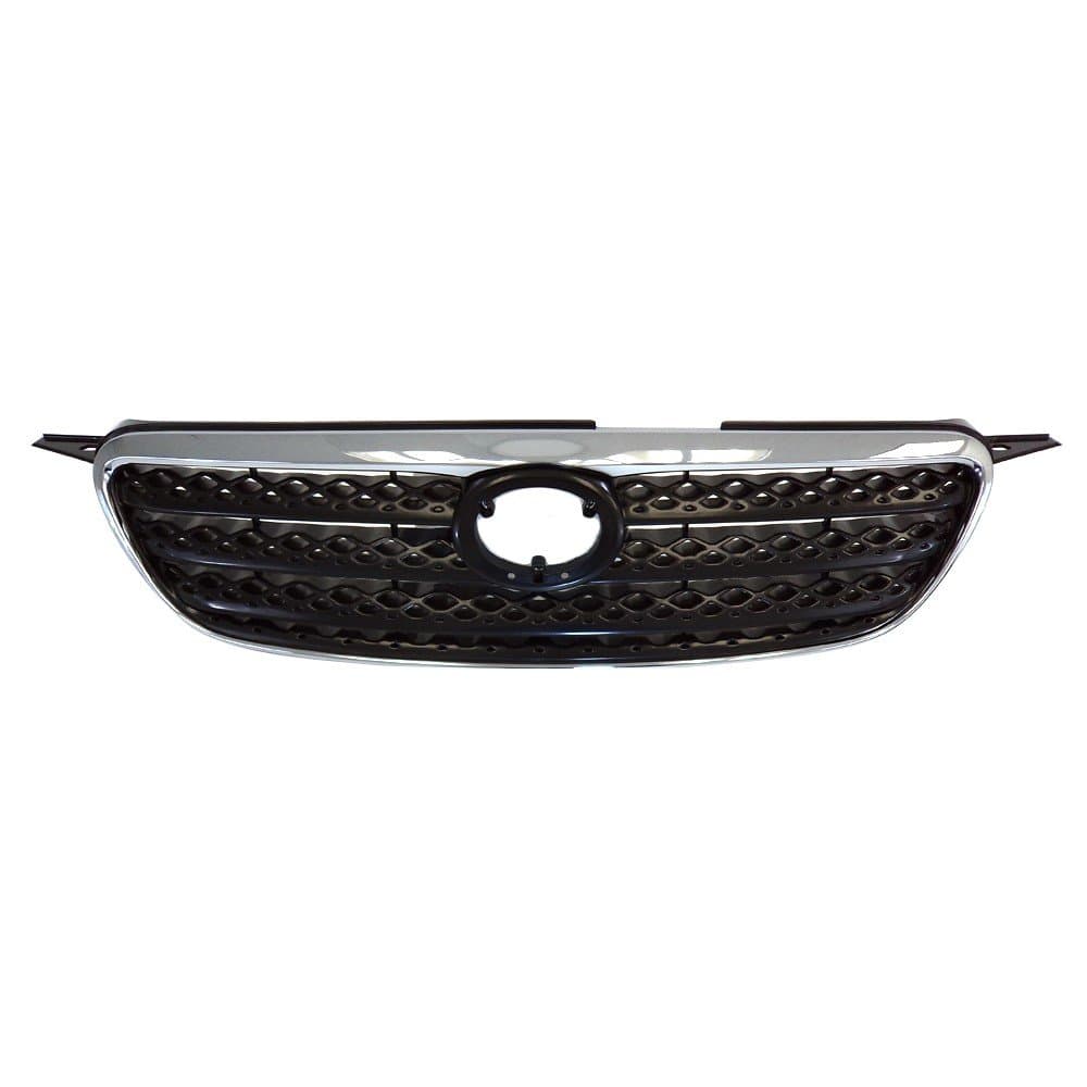 Chrome Grille with Emblem Provision Compatible with 05 06 07 08 Toyota Corolla Fits TO1200278 5310002090
