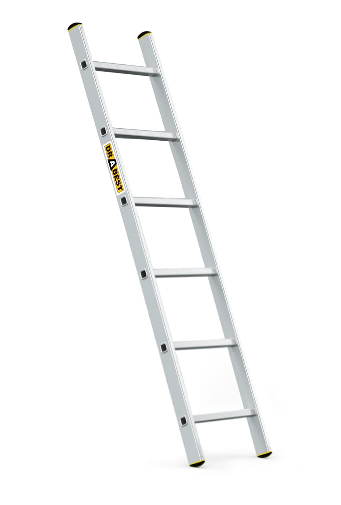 DrabestPRO SERIES LADDERS 1x6 Aluminum Press-Formed Ladder 150 KG - Aluminum Step Ladder – Ladders – Step Ladder – 40 x 165 x 5 cm