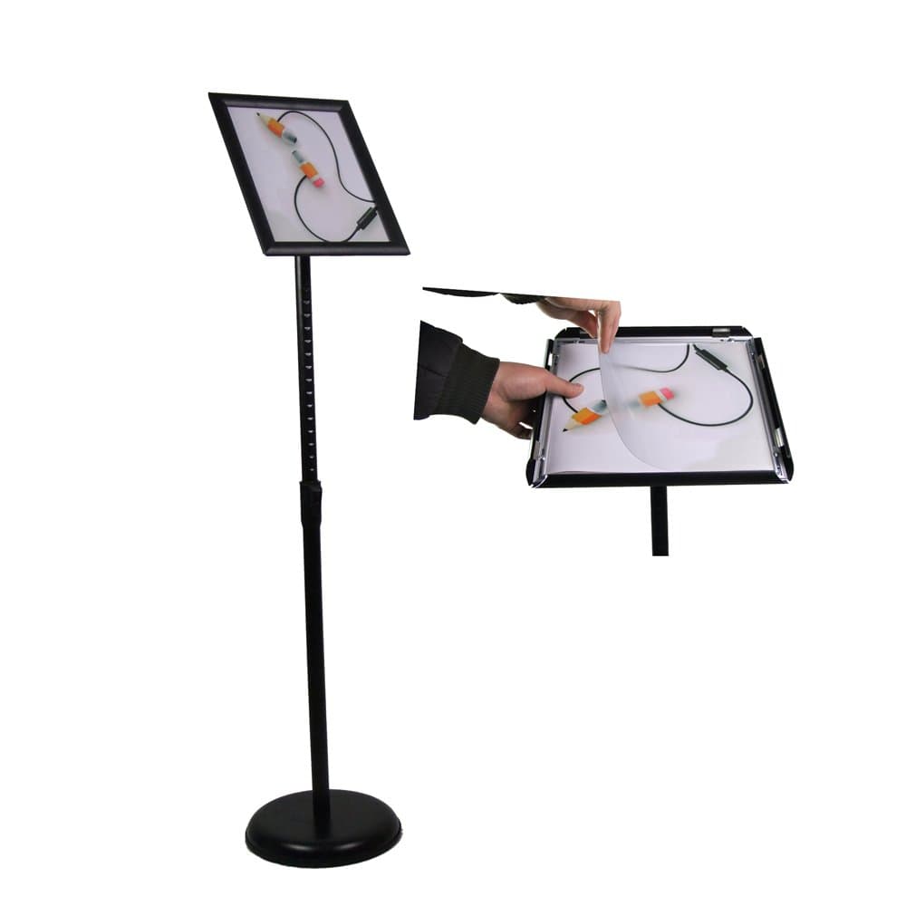 FFsign Sign Stand Pedestal Sign Holder with Base for Display,Market & Store，Black 8.5x11inches