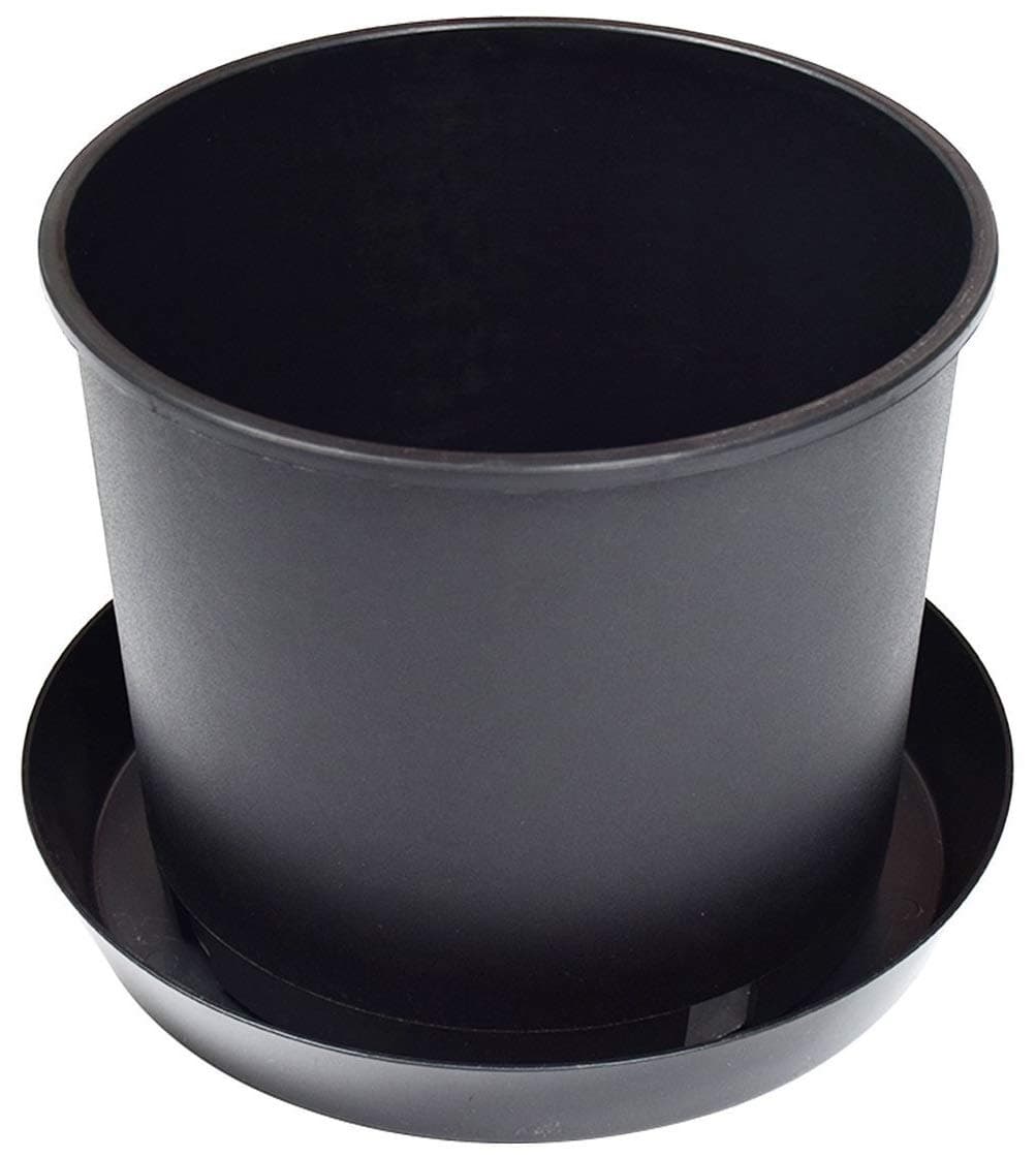 3 Gallon Plant Pot with 10.5 Inch Saucer (Pack of 5)
