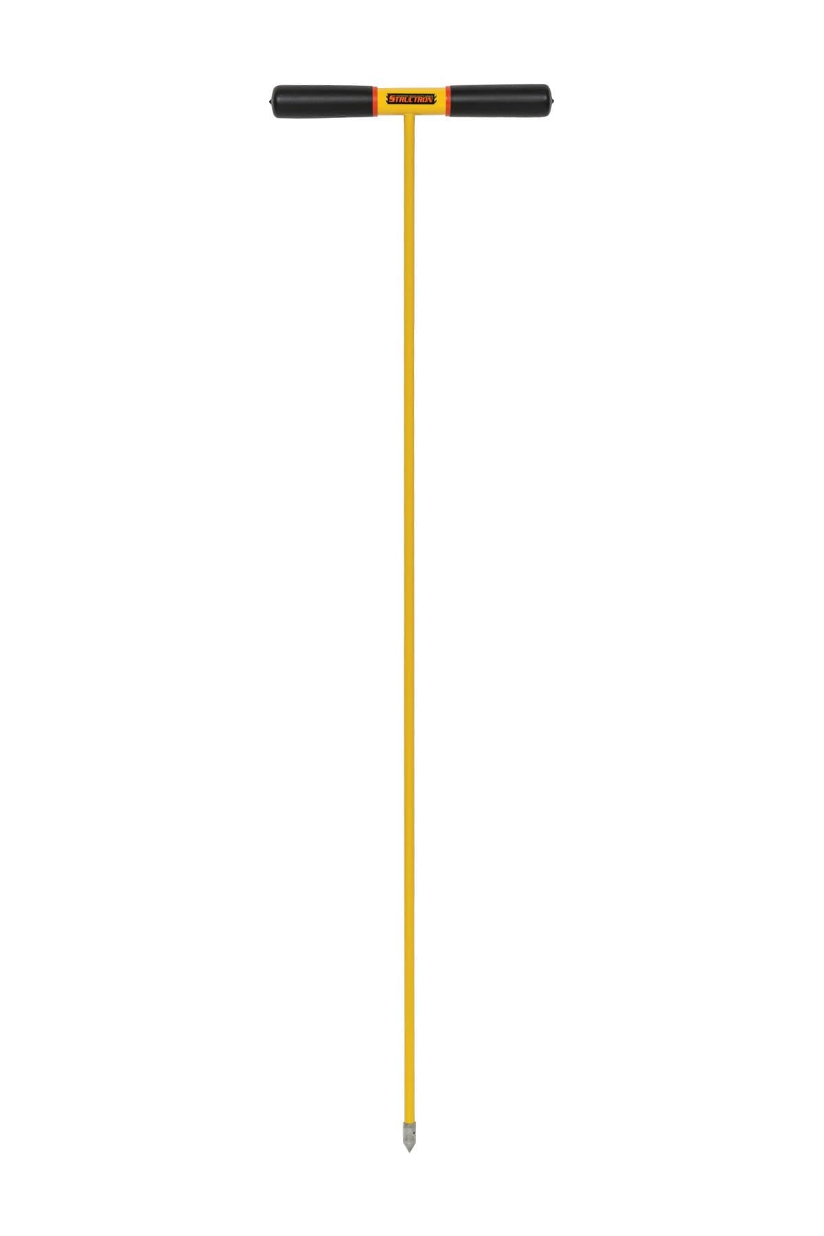 Structron 85465 SP48 Fiberglass Soil Probe, Cast Metal Tip, T-Cushion Grip, 48" Yellow