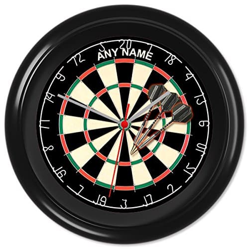 Serviton Dartboard Darts Pub Games Wall Clock #1 - Can be personalised