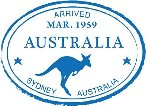 Sydney Australia Kangaroo Travel Retro Adventure Passport Stamp Car Bumper Sticker Decal 5" x 4"