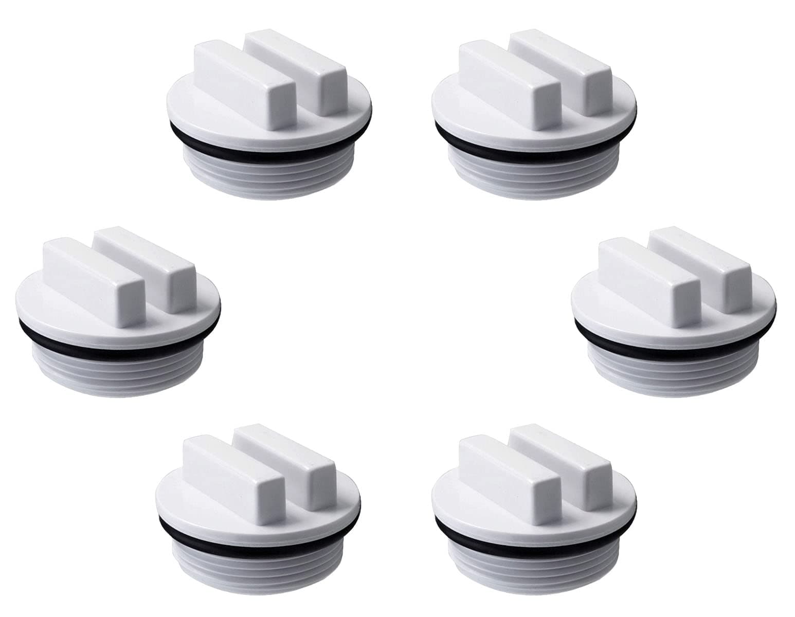 ATIE 1.5インチ ねじ式プール スパ リターンライン ウィンターライズプラグ & プールフィルター 排水プラグ SP1022C Oリング付き 冬季のプールの冬用 ほとんどのHayward Pentairプールフィルター用 (6個パック)