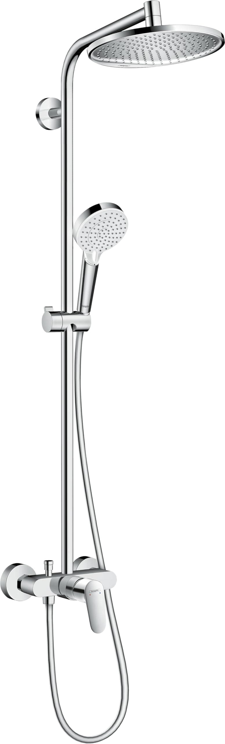 Crometta S Showerpipe 240 1jet with manual shower mixer