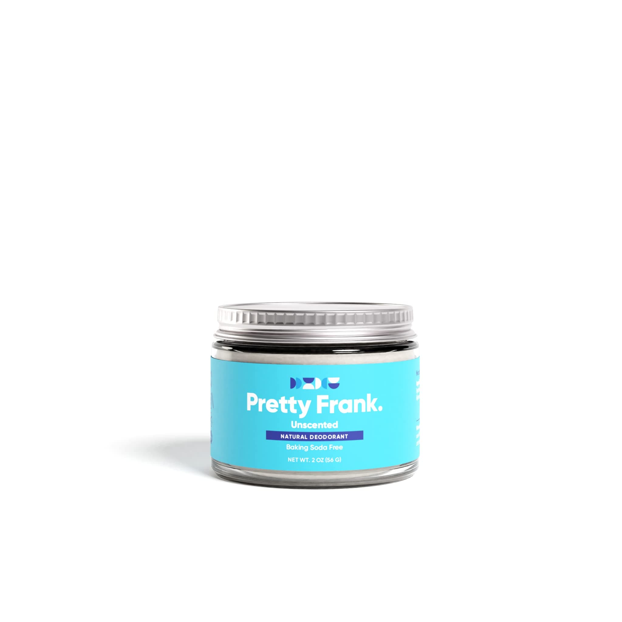 Pretty Frank Natural Deodorant Jar – Baking Soda-Free, Natural Deodorant for Women, Men & Teens in a Jar, Aluminum-Free, Made with Organic, Safe, and Effective Ingredients (Unscented, 1pk)