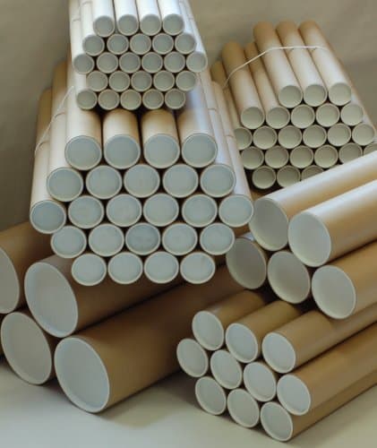 50 x A3 Postal Tubes 50.8mm x 330mm with plugs - Next working day delivery