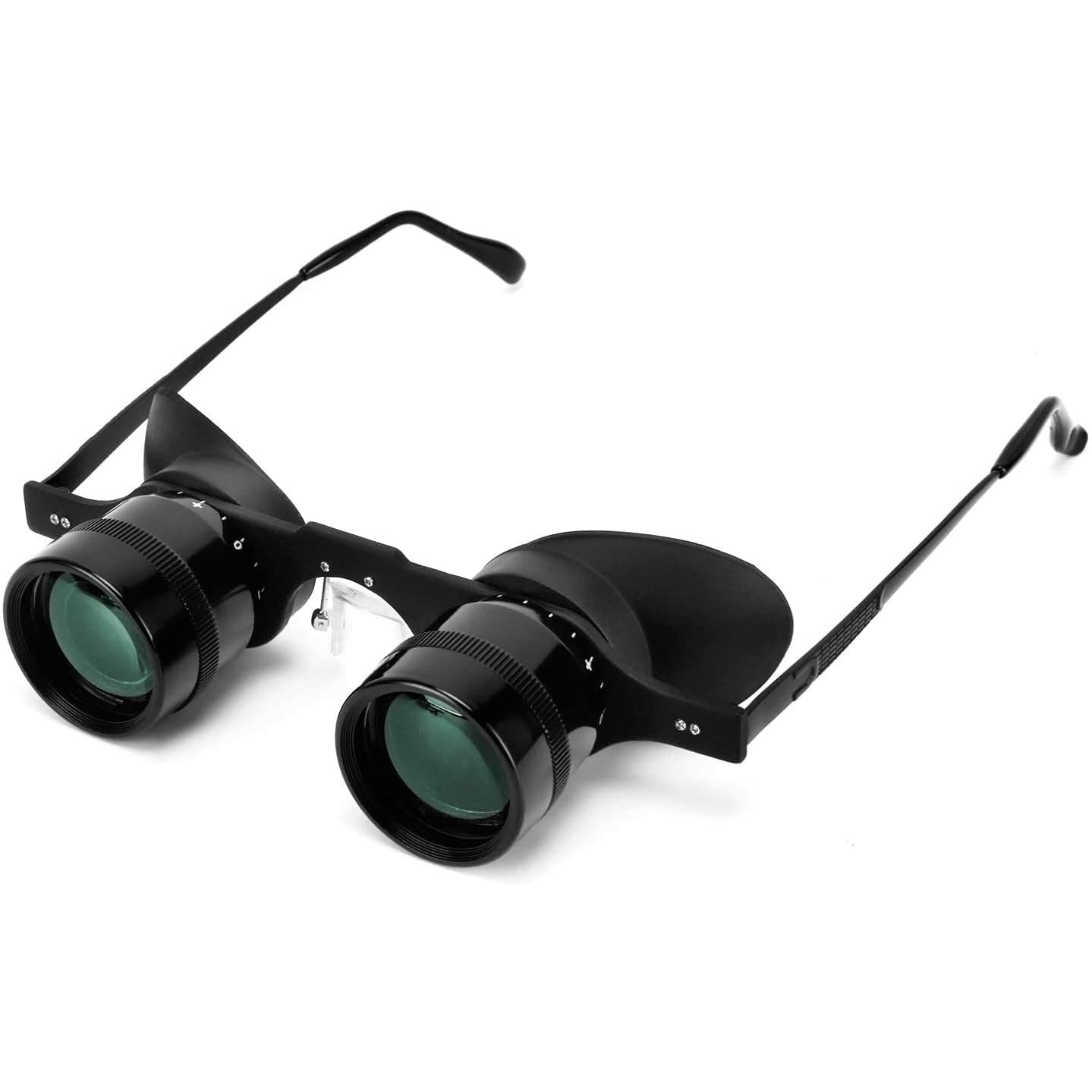 Professional Hands-Free Binocular Glasses for Fishing, Bird Watching, Sports, Concerts, Theater, Opera, TV, Sight Seeing, Hands-Free Opera Glasses for Adults (Green Film Optics)-Upgraded