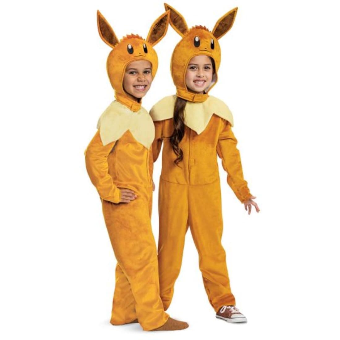 Eevee Costume for Kids, Official Pokemon Costume Hooded Jumpsuit